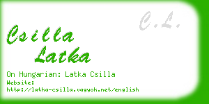 csilla latka business card